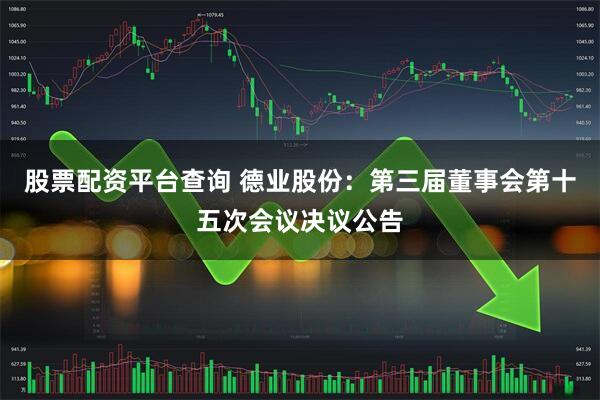 股票配资平台查询 德业股份：第三届董事会第十五次会议决议公告